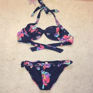 American eagle tropical flower bikini